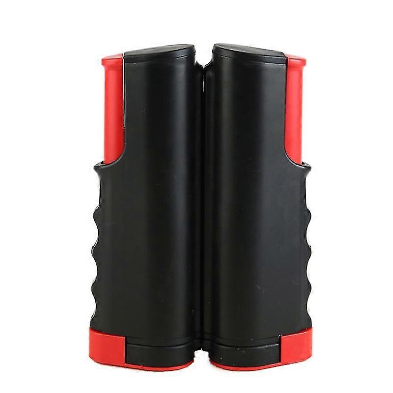Portable Retractable Table Tennis Net Rack with Wavy Edge - Black/Red for School and Gym