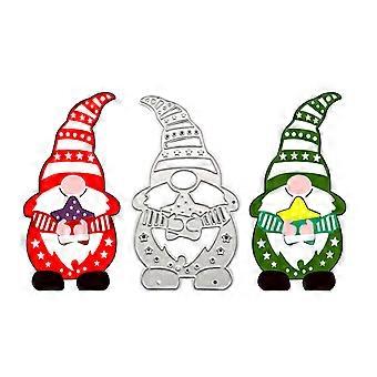 Matrice Découpe Pochoir Gnome De Noël En Acier - Pour Scrapbooking, Cartes Et DIY