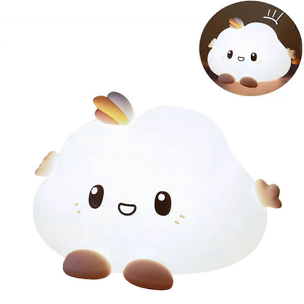 Cloud LED Night Light, Silicone Squishy Lamp, Rechargeable Nursery Nightlight