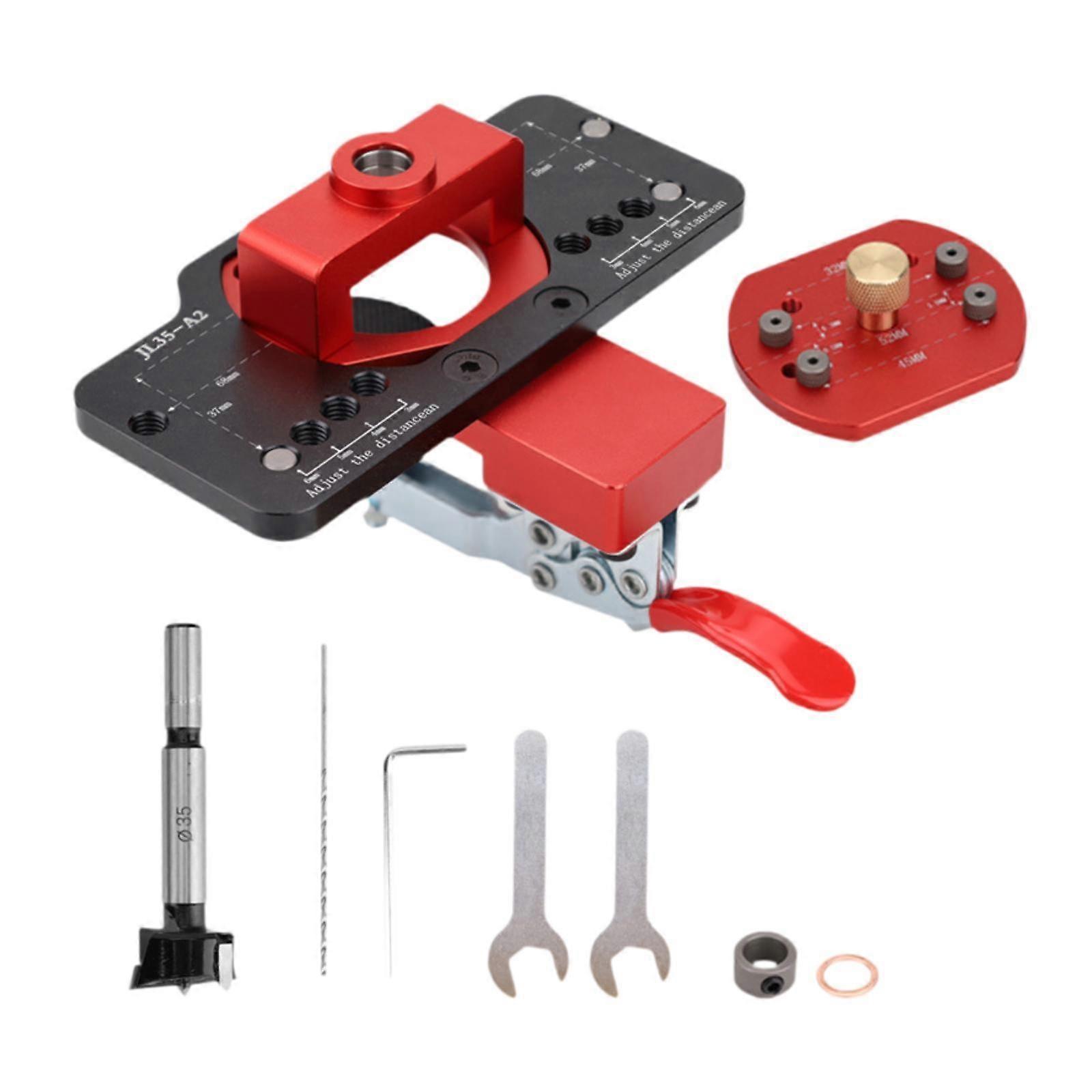 35mm Hinge Jig Adjustable Dial Hardware Professional Hinge Hole Drilling Jig