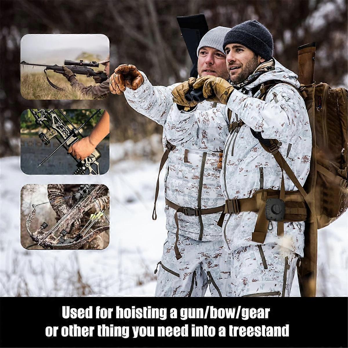 Treestand Gear Hoist,Retractable Bow Gear Hoist ,26Ft Safe Use of Bow Hunting Tree Stand Equipment Accessories