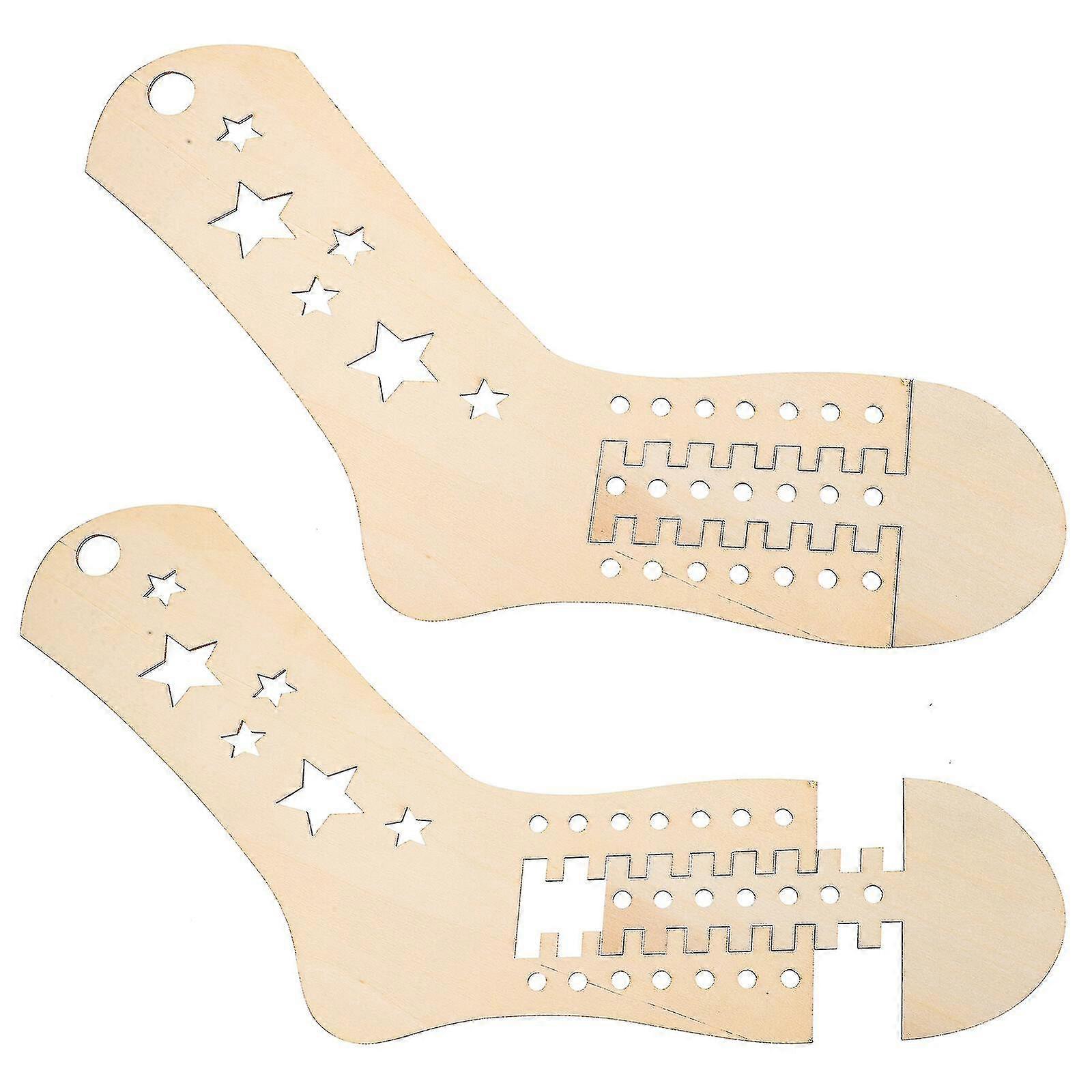 2pcs Hölzerne Sockenblocker Stricksocken Blocker Häkelsocken DIY Strickformen
