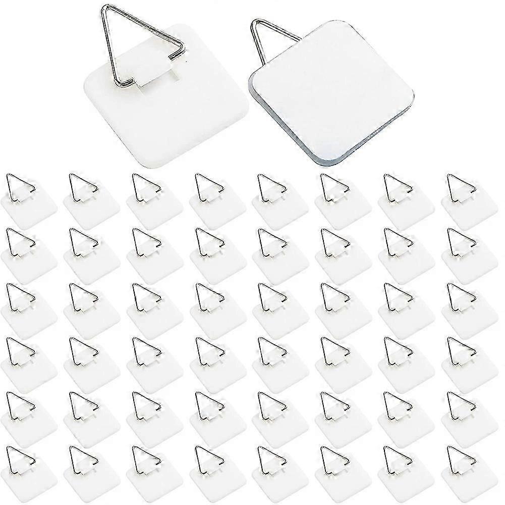 Cabides de placa de 50pcs para os ganchos do suporte da placa de parede para placas decorativas 1,3 polegadas pegajosas invisíveis