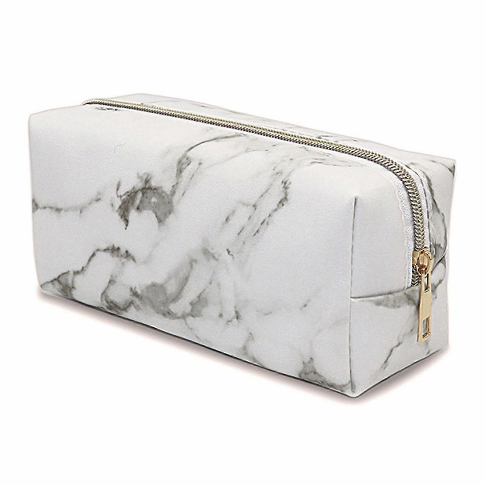 1 piece white marble octagonal wash bag