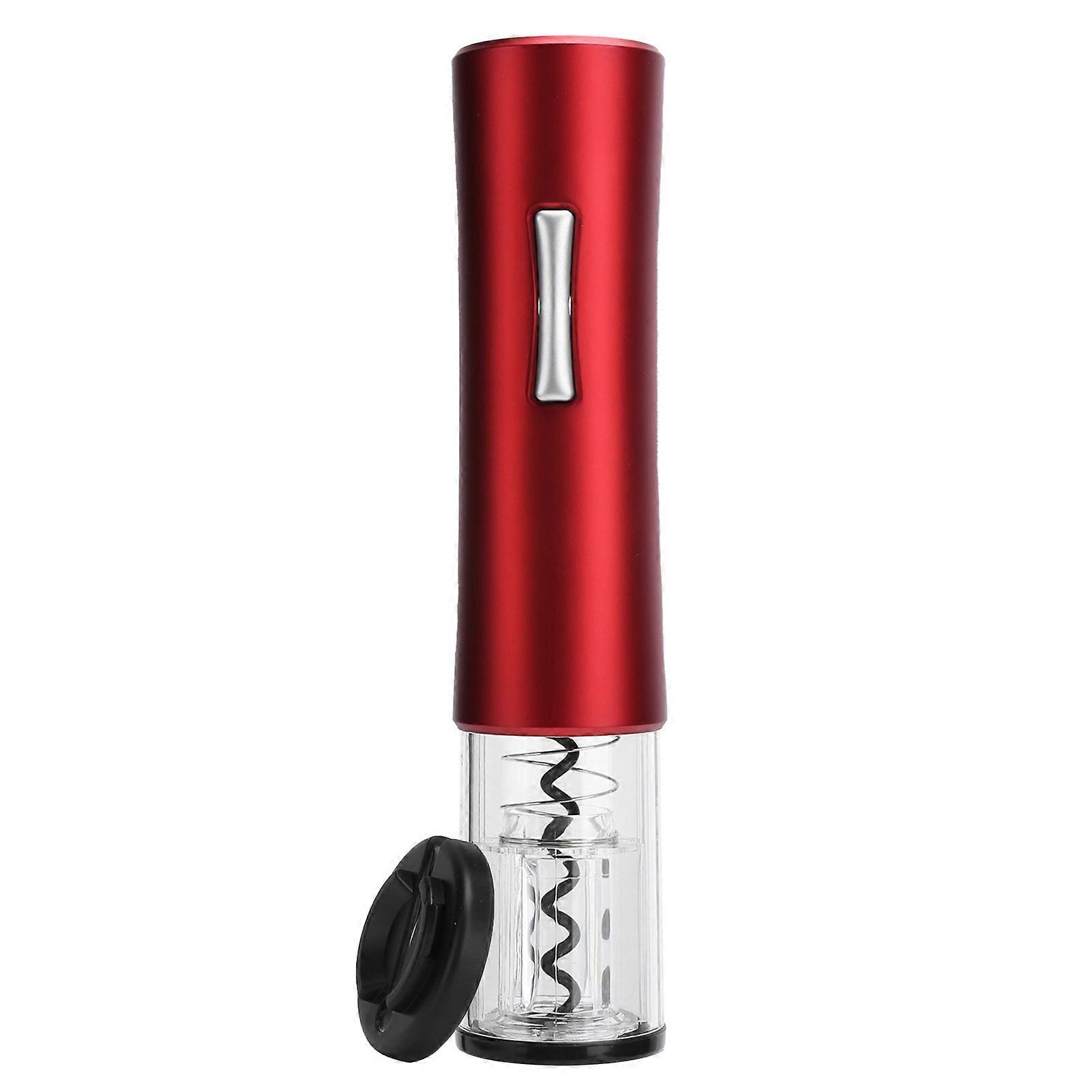 Electric Wine Opener Automatic Bottle Jar Corkscrew Foil Cutter Portable Kitchen Accessory Red