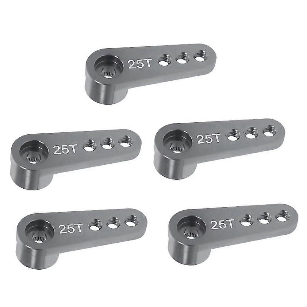 25T Aluminum Alloy RC Car Steering Servo Horn Arm for 1/10 1/8 RC Car Crawler Parts Titanium