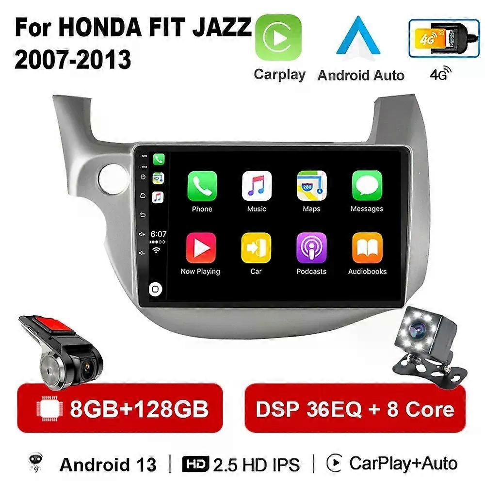2din 4g Android 11 Wifi Dsp Carplay Car Stereo Radio Multimedia Video Player For Honda Fit Jazz 2007-2014 Navigation Gps