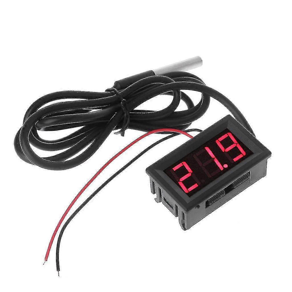 0.56" Ds18b20 Digital Thermometer Waterproof Temperature Sensor Probe Dc 12v 24v