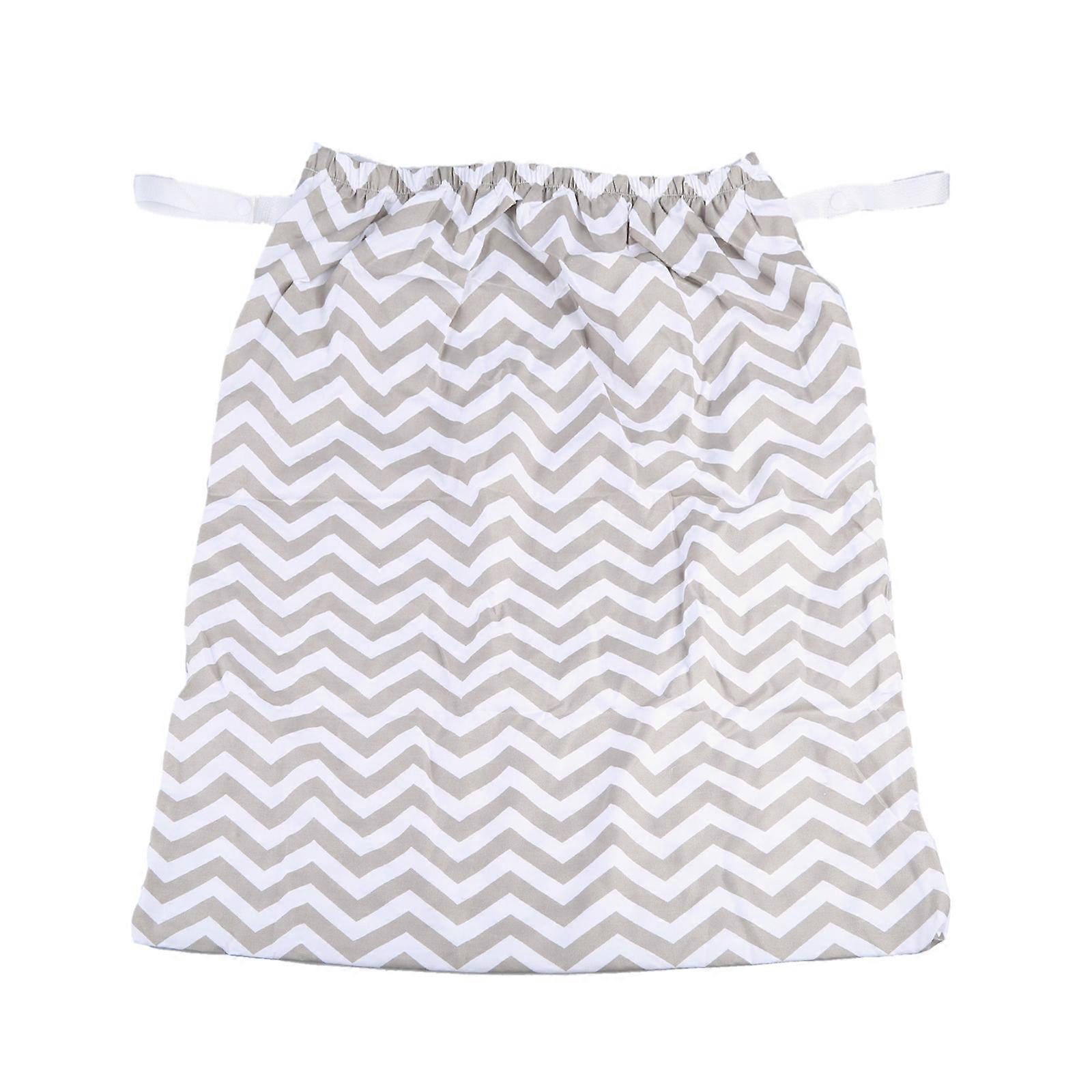 Reusable Diapers Pail Liner Washable Reusable Baby Diaper Bag Elastic Garbage Cans Storage Bag for Cloth Dirty Nappy stripe