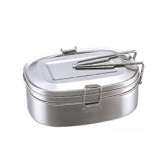 Double Layers Bento Lunch Box Student Stainless Steel Food Storage Container