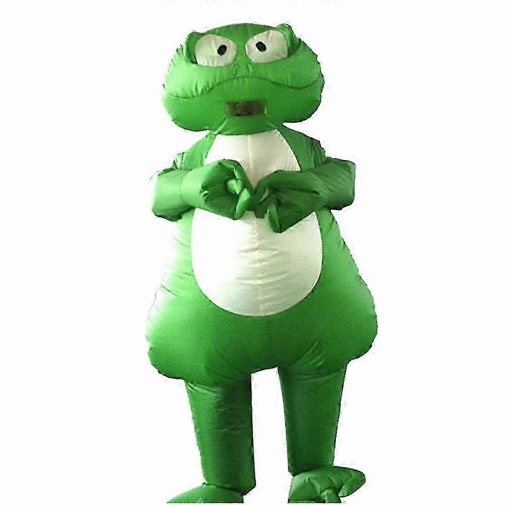 (バッテリーは含まれていません)2020新しい歩きやすいインフレータブルコスチューム漫画の人々面白い動物小道具スーツパフォーマンス小道具動物カエルスーツコスプレ人形コスプレ人形コスチューム