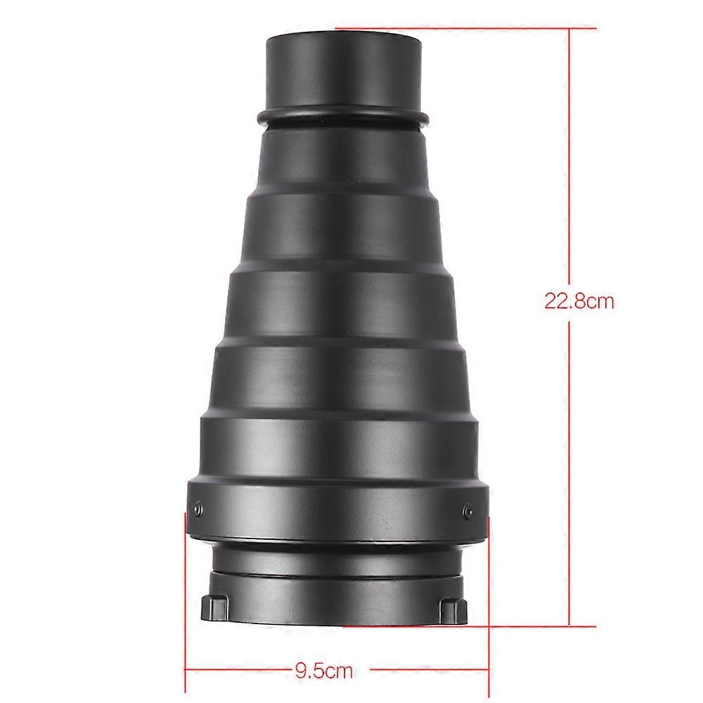 Metal Conical Snoot with Honeycomb Grid 5pcs Color Filter Kit for Bowens Mount Studio Strobe Monolight Photography Flash