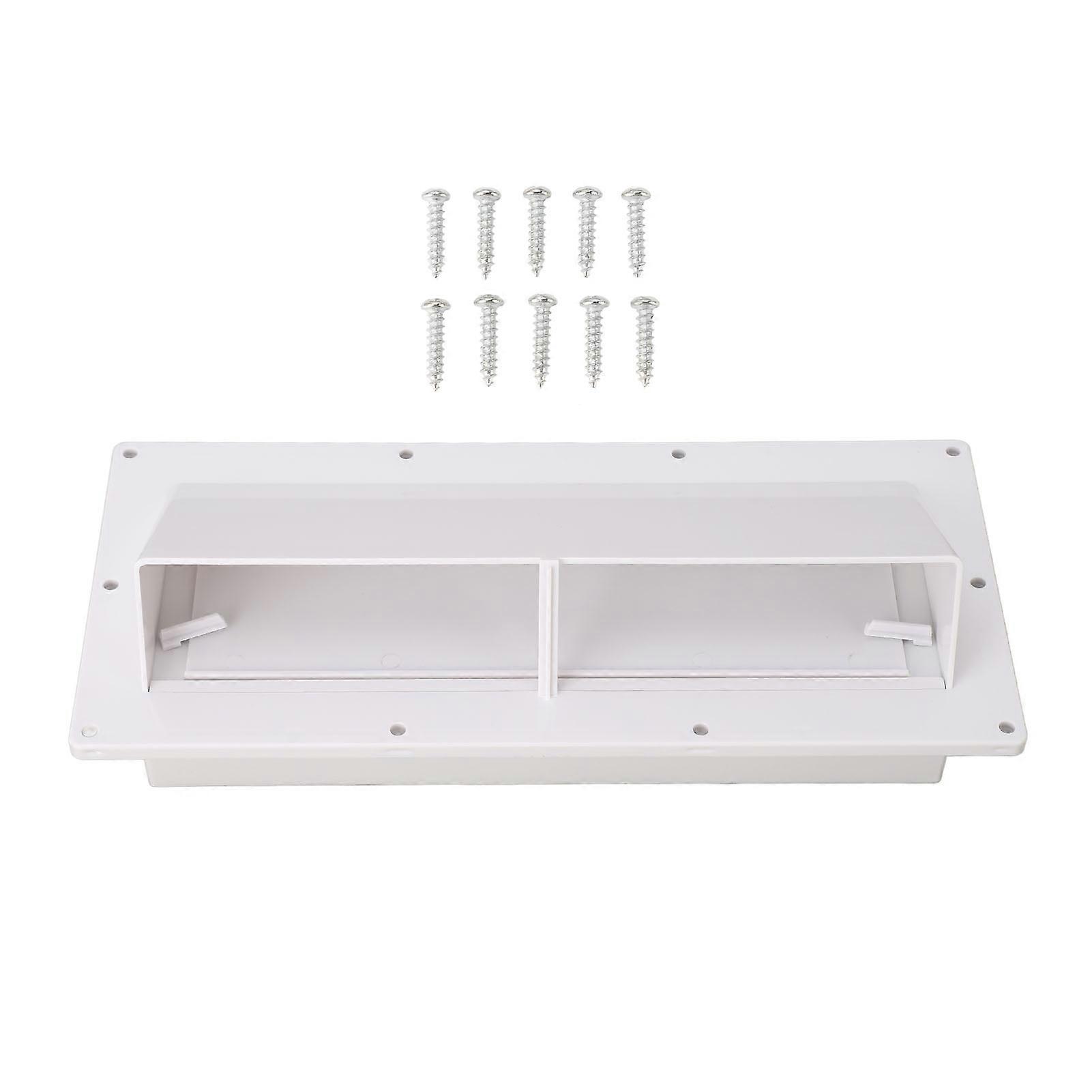 Exhaust Ventilation Cover ABS Automatic Wind Proof Damper Lockable Range Vent Cover for RV Home Camper White