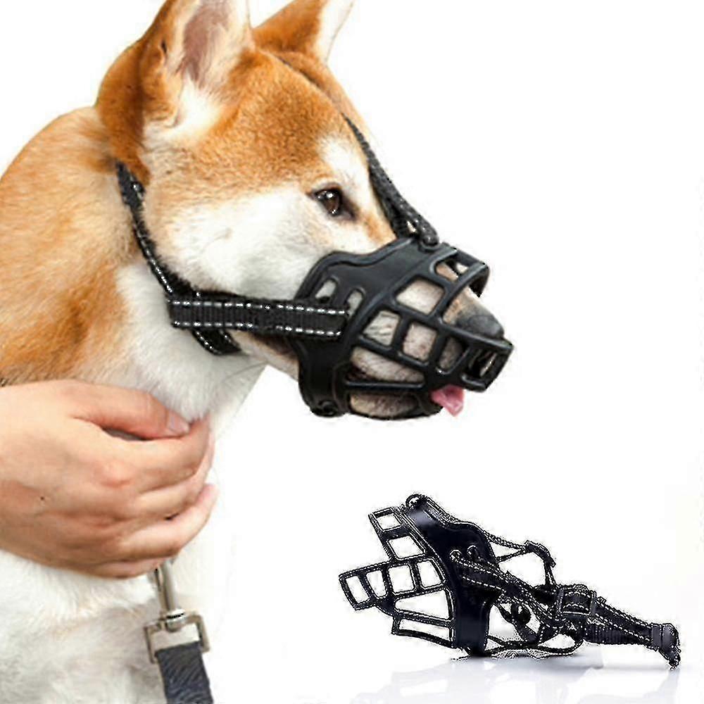 Anti-bite and anti-barking dog muzzle reinforced on both sides for large and small dogs