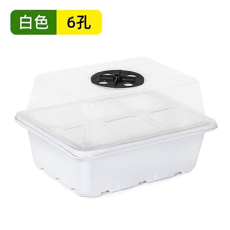 6-hole Tray With Light Extractor With White Label Nutrient Box Plastic Bowl Rectangular