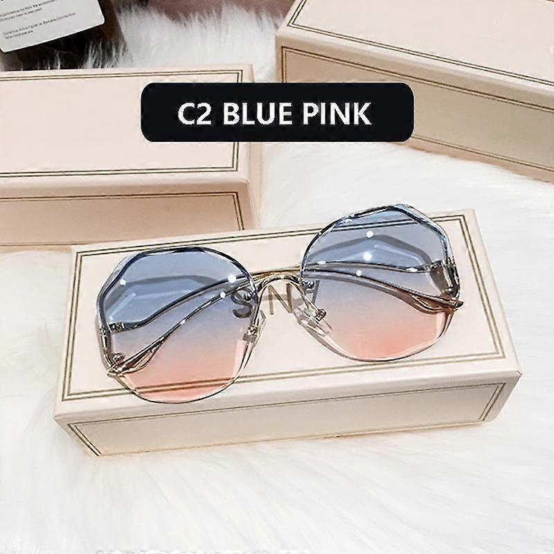 Tea Gradient Sunglasses with Ocean Water Cut Lens