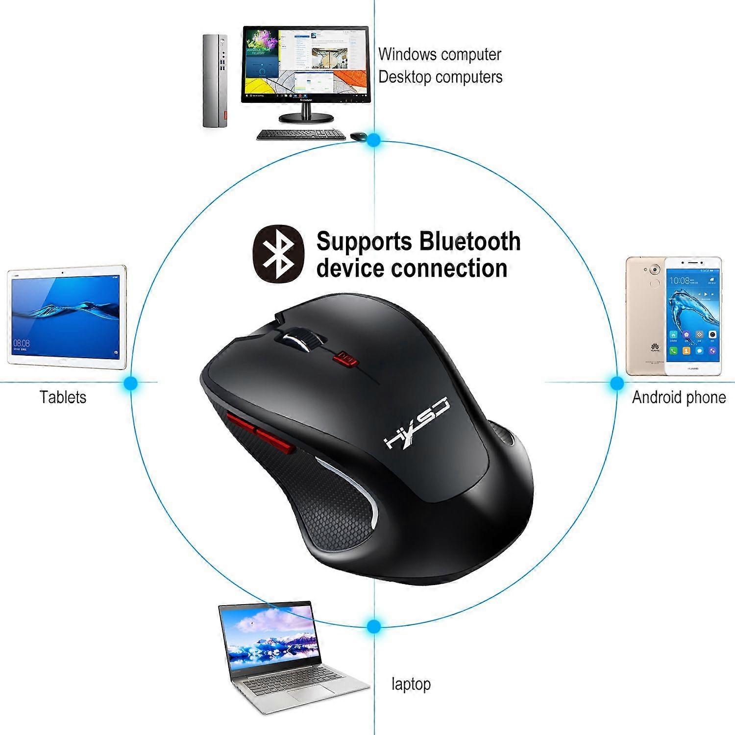 Bluetooth Mouse, Bluetooth 3.0 Mouse Portable Optical Mouse , 2400 DPI for Laptop, MacBook, PC, Windows, Android, OS System
