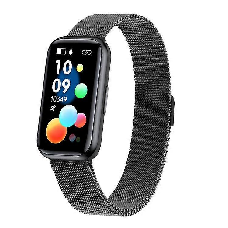 H98 HD 1.47" Touch Screen Smart Watch Waterproof Health Monitoring Fitness Bracelet with Steel Strap