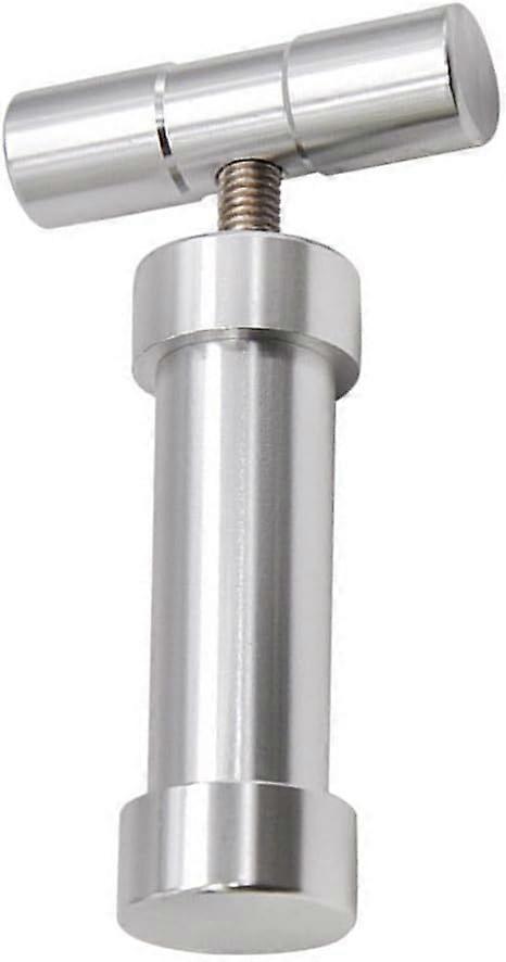 Pollen Press with T-Handle, Heavy Duty Durable Anodized Spice Pollen Tool (Silver)