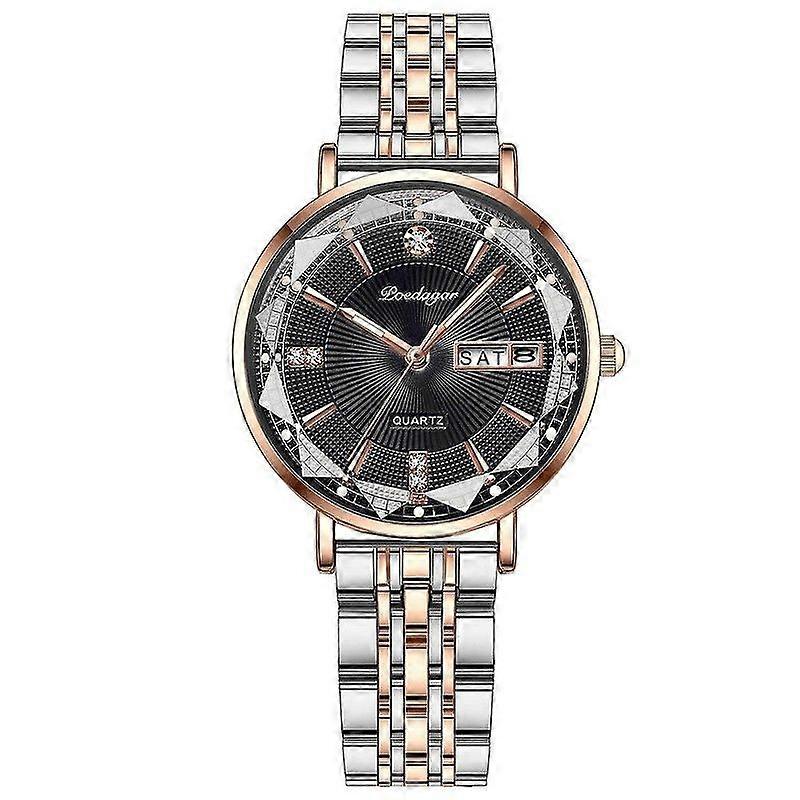 2024 New Waterproof Luminous Womens Watch Dual Calendar Quartz Watch Butterfly