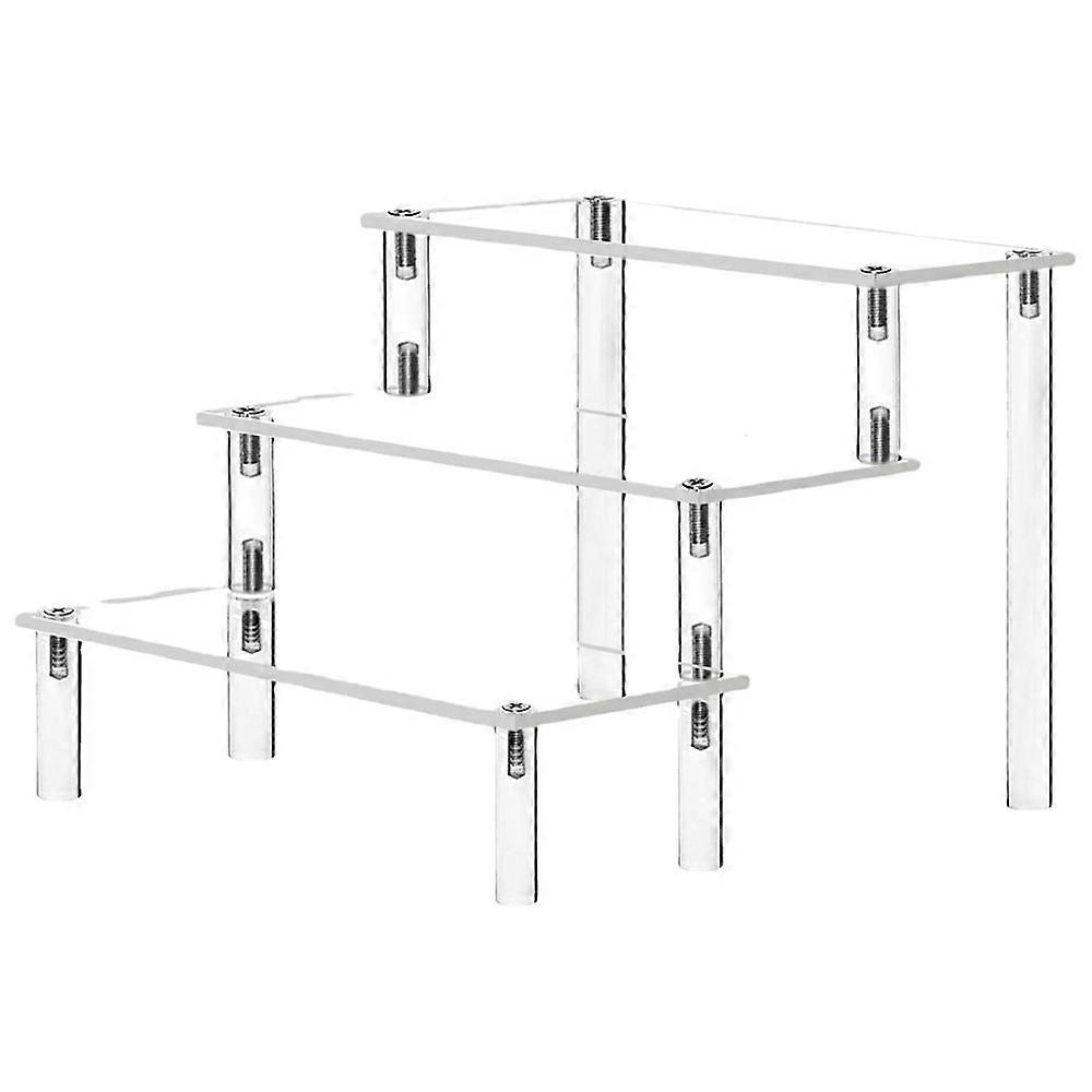 1 set of acrylic shelves, storage box, trapezoidal frame, blind box, manual display rack, three layers