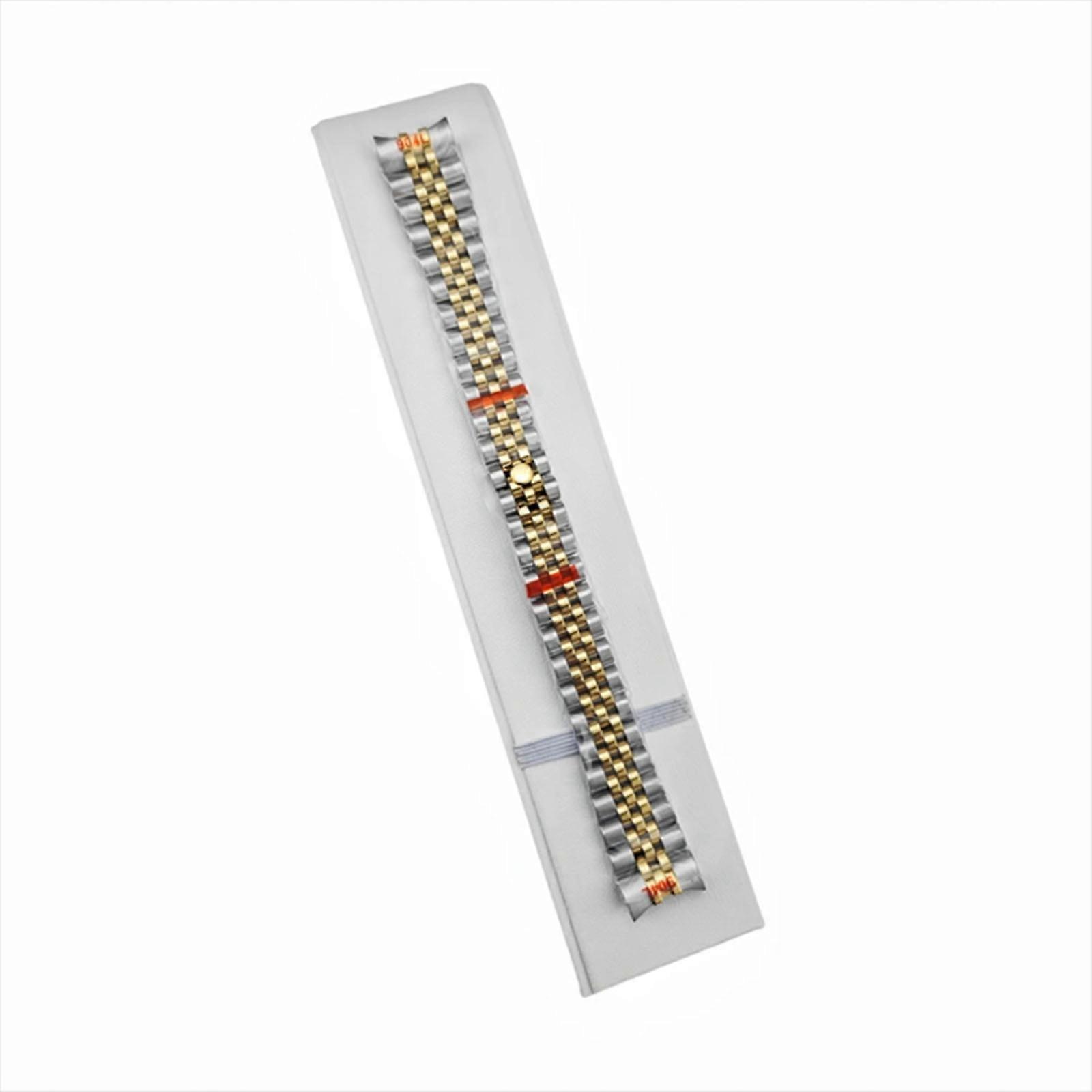 Watch Strap Watch Band Replacement for Seiko NH05-NH06 Movement (Silver Gold)