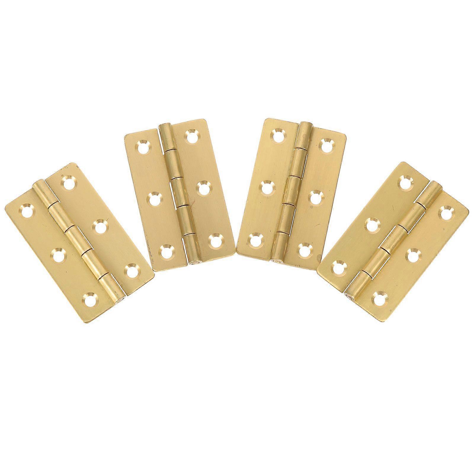 4pcs Piano Hinges Small Butt Hinges Jewelry Box Storage Box Copper Hinges