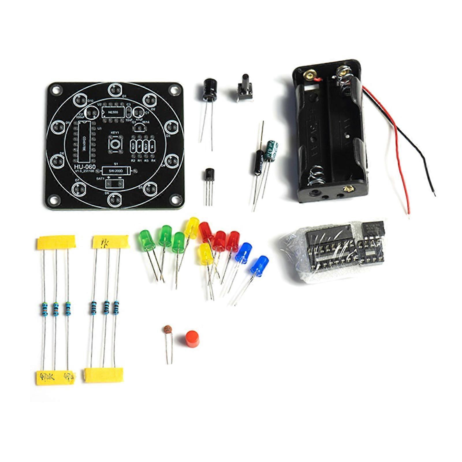 Interactive Learning Tool DIYer LED Spin Wheel Kit for Students and Teens to Explore Electronics, Stimulating Creativity