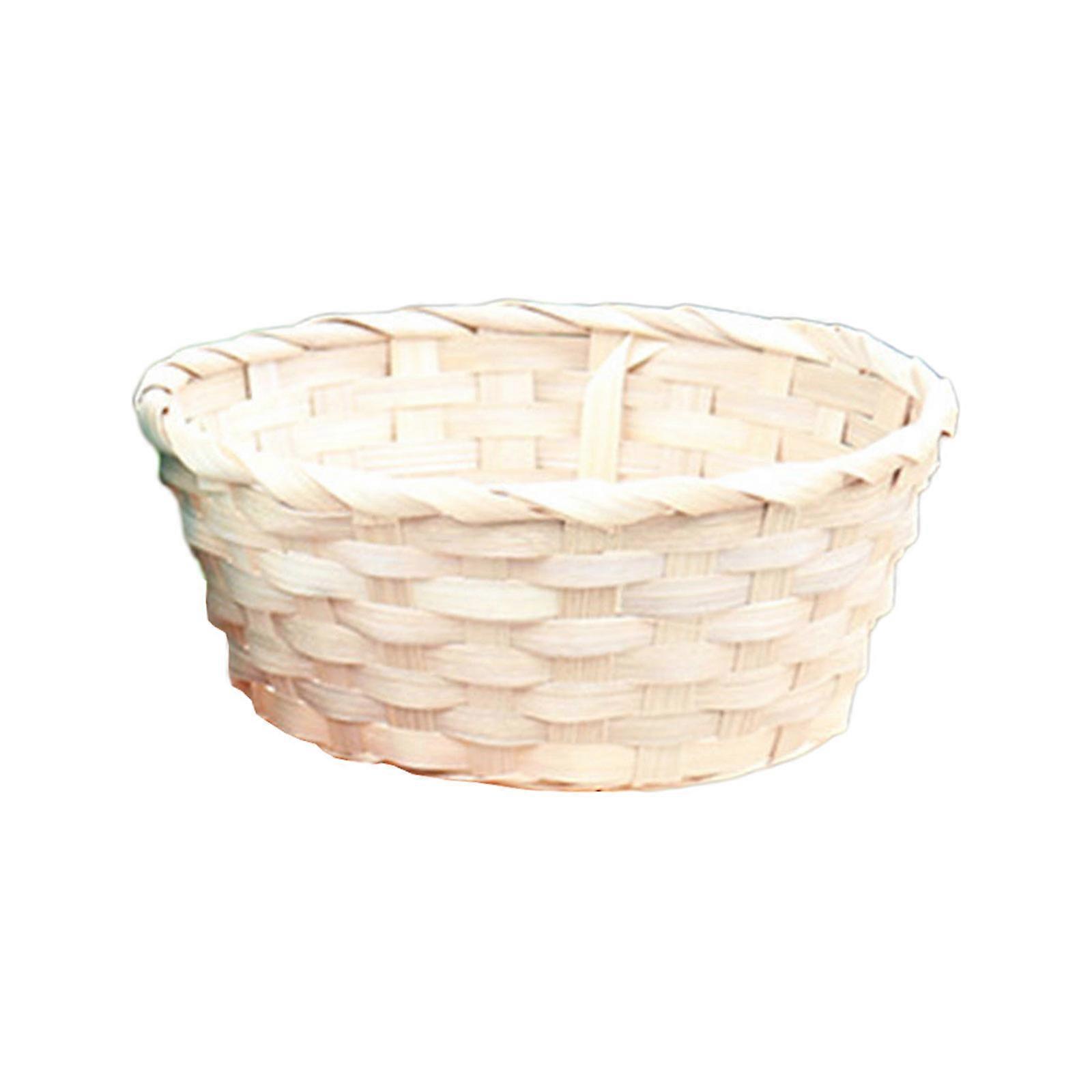 Convenient Bamboo Basket Convenient Organizer Practical Storage Baskets Bamboo Sieve Handmade Weaving Round Basket true color