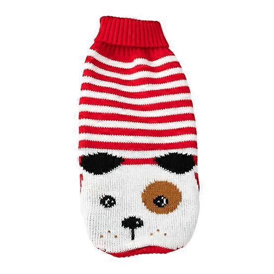 Stylish Windproof Washable Cat Knitwear Cartoon Print Two-legged Dog Sweater Pullover for Home