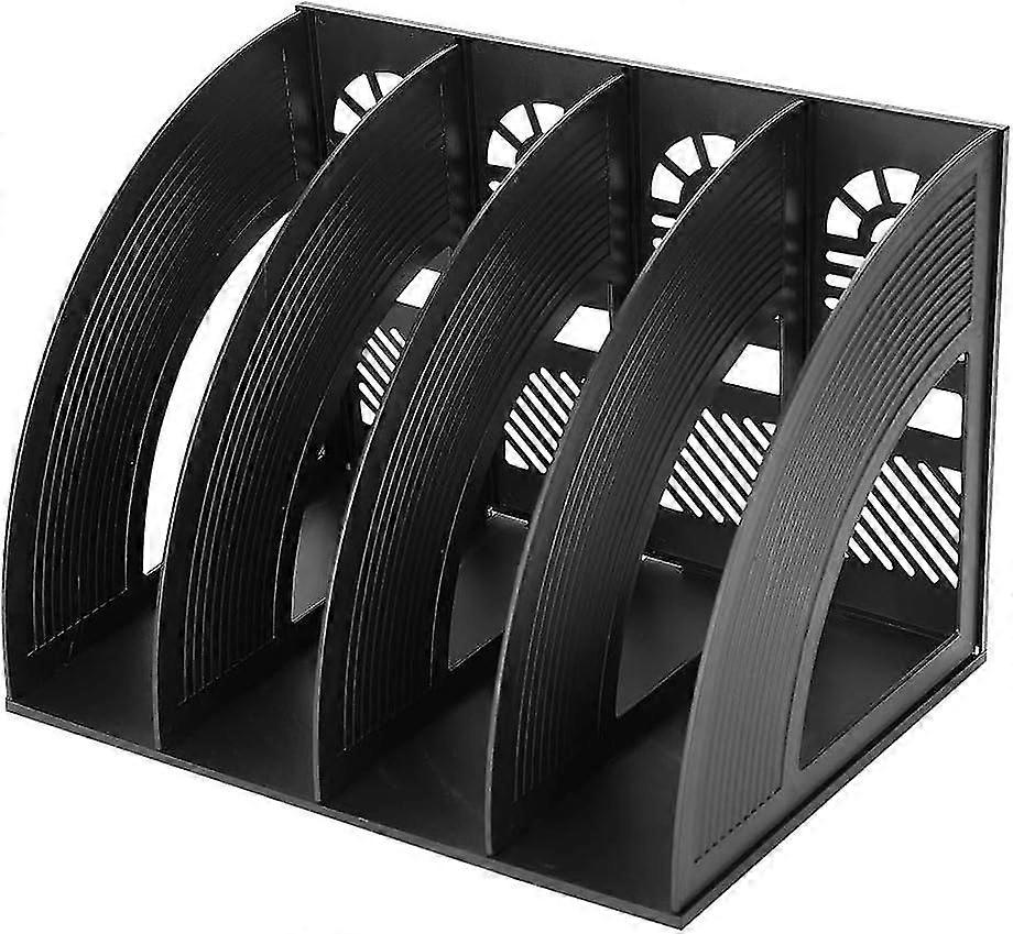 Office Storage Box Filing Module 4*Compartments DIY Shelf Organizer Storage Locker Polypropylene File Holder Sorter for A4 Paper Document Folder Maga