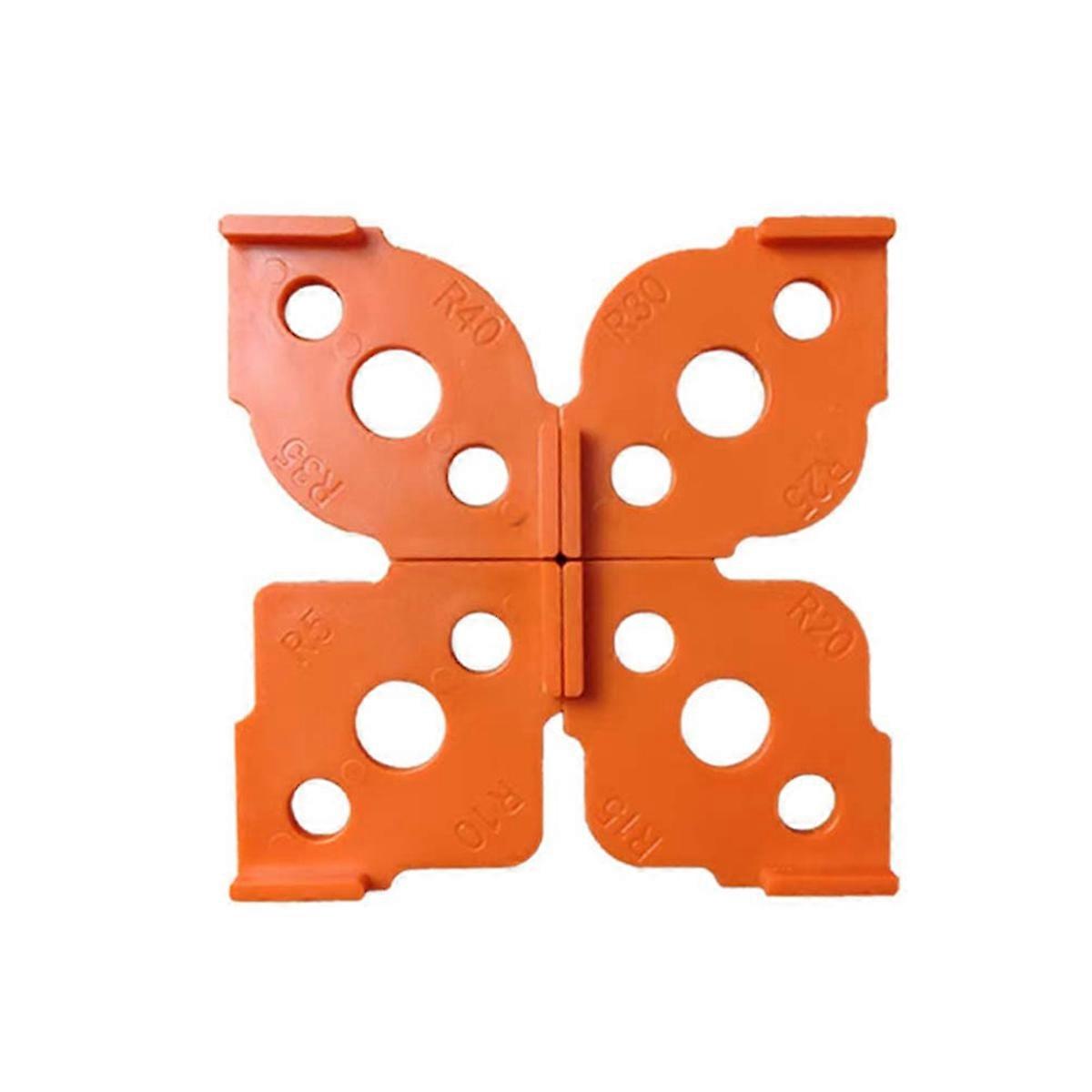 4PCS Half Fillet Positioner Rounded Corners Radius Jig Router Bit Template Tool for Woodworking Locator Corner Template