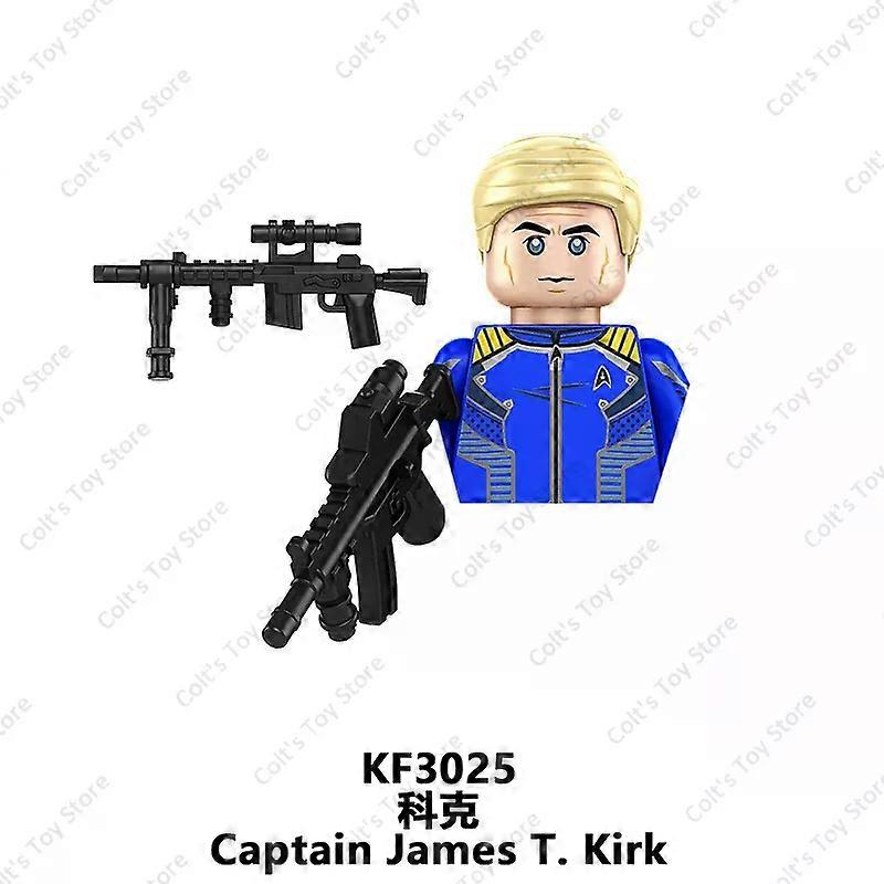 2024 Star Trek Classic Movie Mini Action Figures Spock Captain James T Kirk Model Building Blocks Toys Children MOC Gift Kit