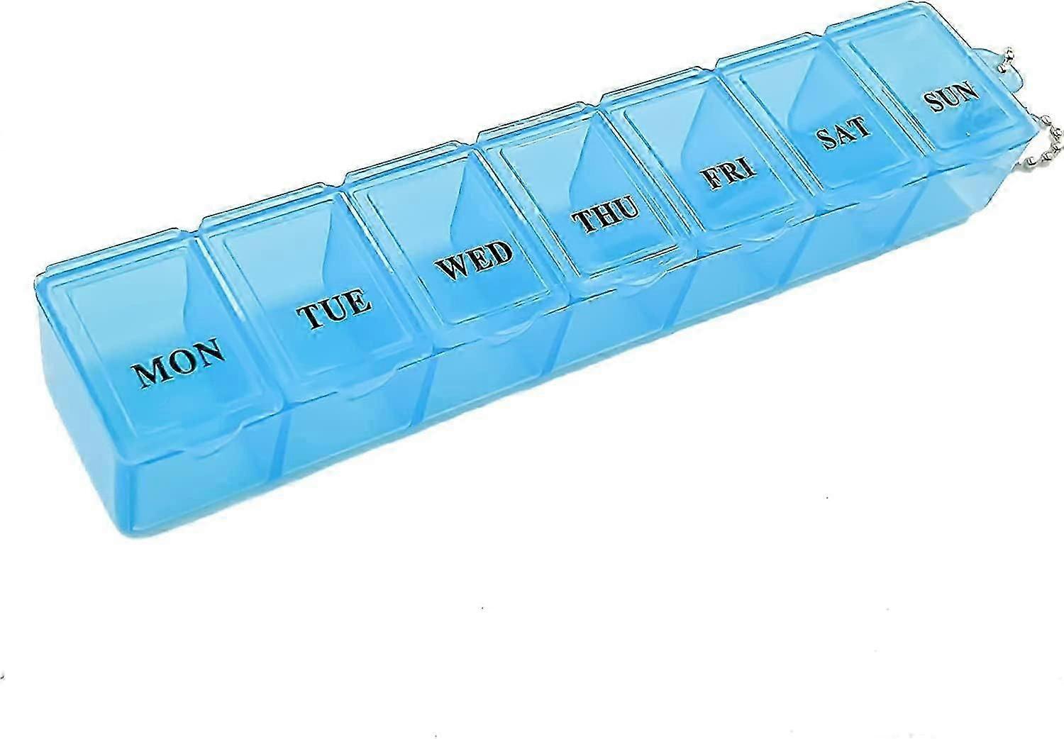 Pill Box Organiser, 7-Day 1 Times a Day Medicine Storage Case, Weekly Tablet Pills Container for Vitamins, Supplements