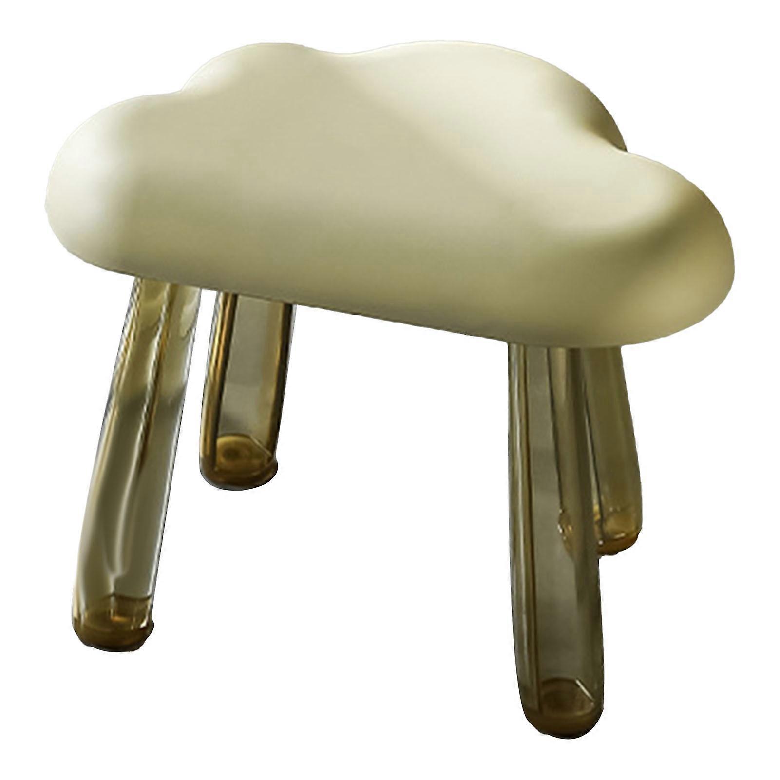 Children Stool Cloud Shape Top Transparent Leg Delicate Plastic Stool Gift Present Home Decoration