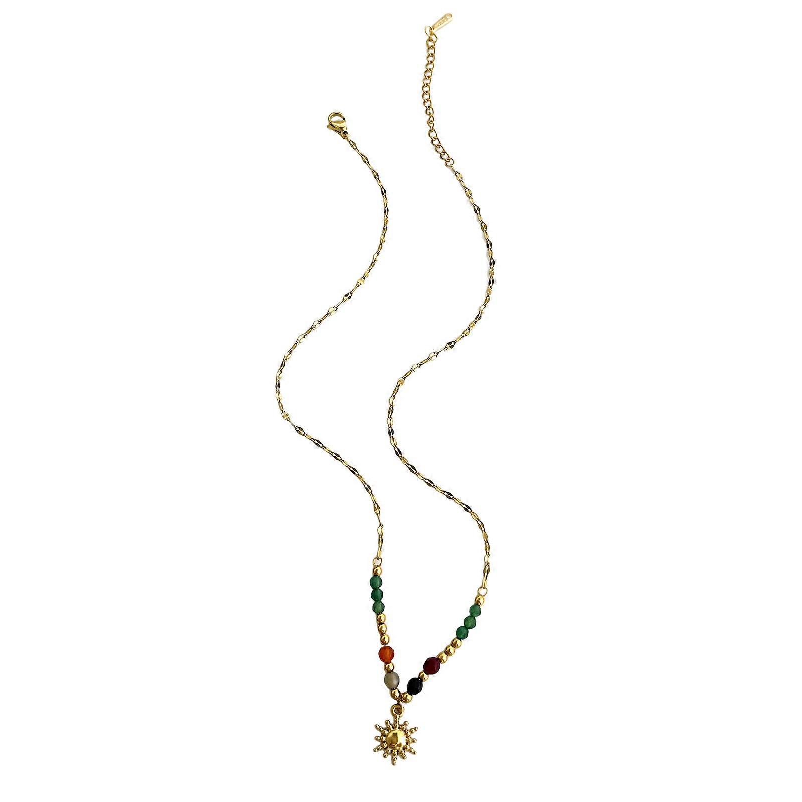 Collier de perles élégant Collier de date de mode Collier d’usure quotidienne Texture en acier inoxydable adaptée à un look élégant