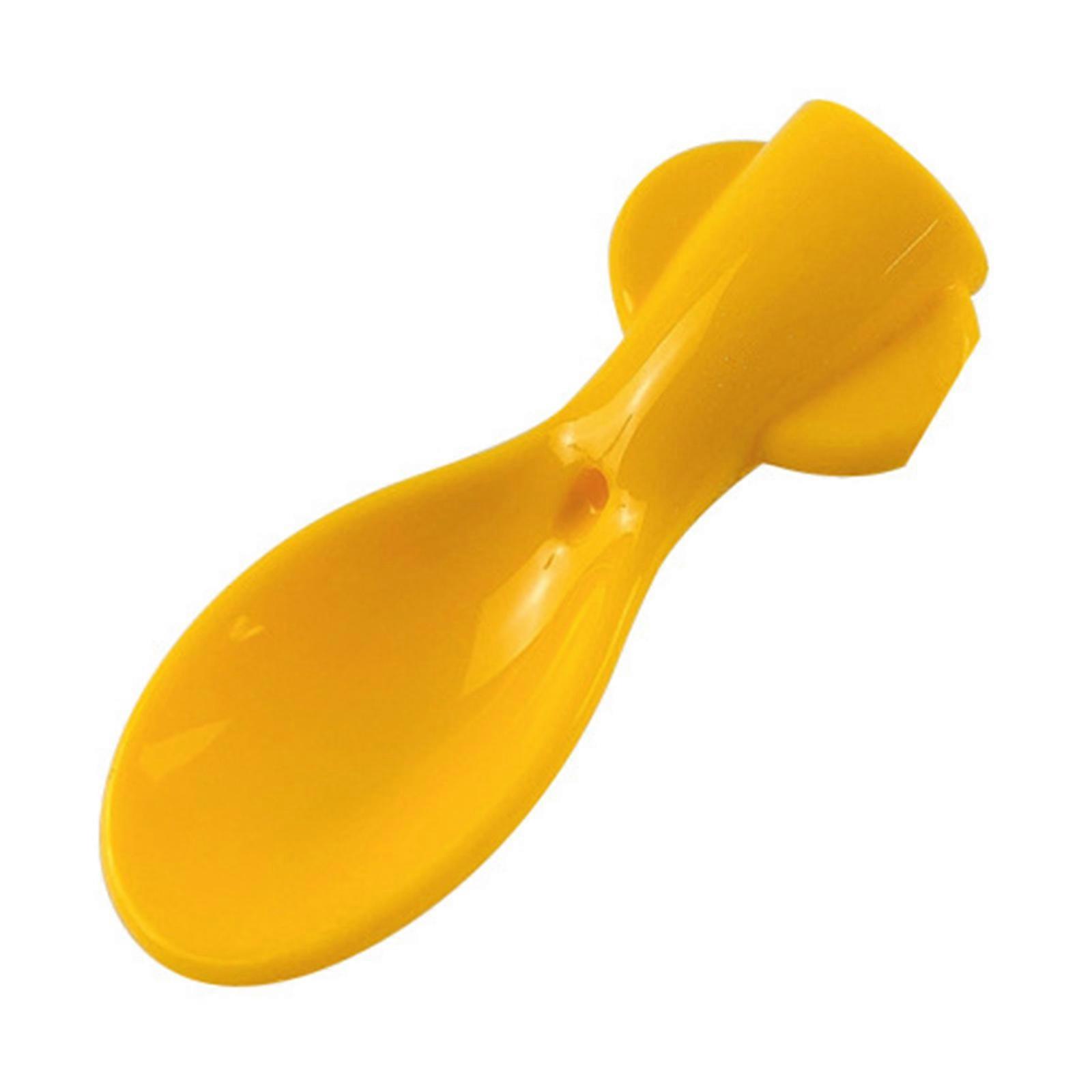Squeeze Pouches Attachment Toppers Secure Spoon Silicone Spoons for Various Food Pouch for 6+ Months Infants Easy Attach Yellow