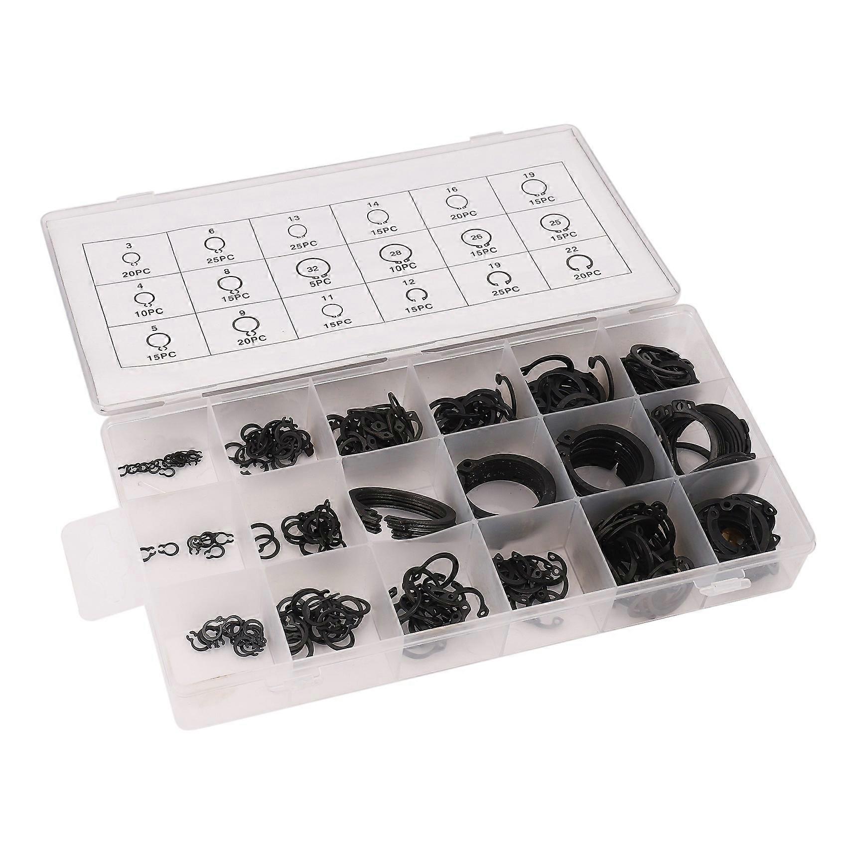 300 Piece C-Clips External Snap Ring Washer Hardware Cir Clip Set