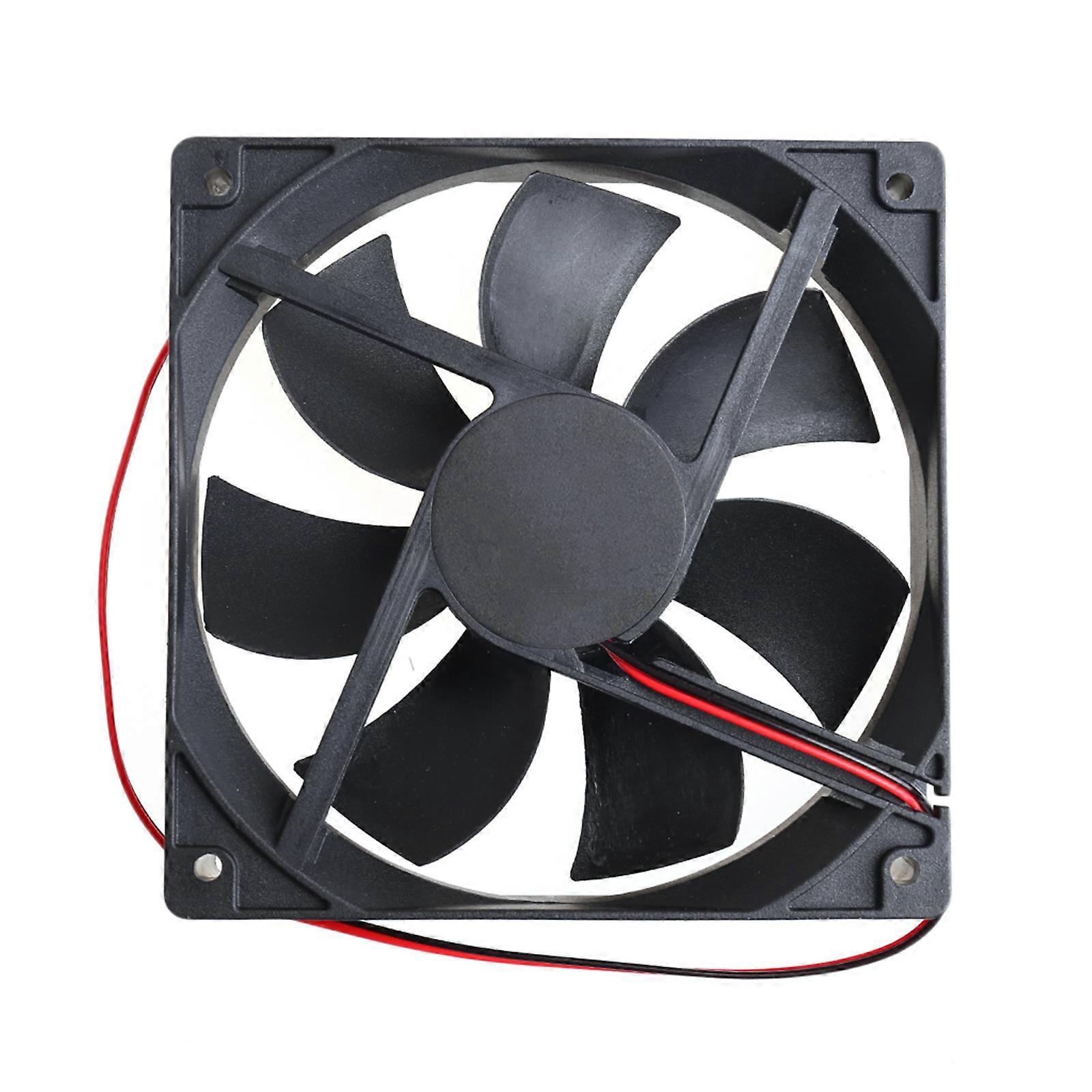 12cm 120mm for DC Brushless Fan 12V 0.25A 2 Lines 2pin Connector High Speed Server Computer Chassis Power Cooling Fan Black
