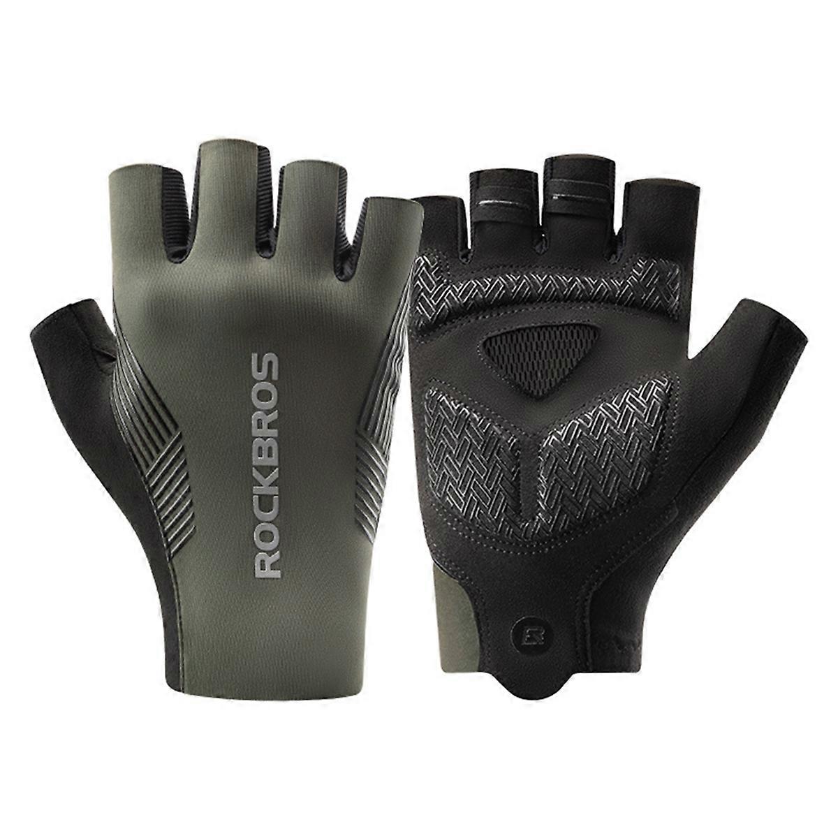 Kurze Fahrradhandschuhe Halbfinger Fahrradhandschuhe Grün M