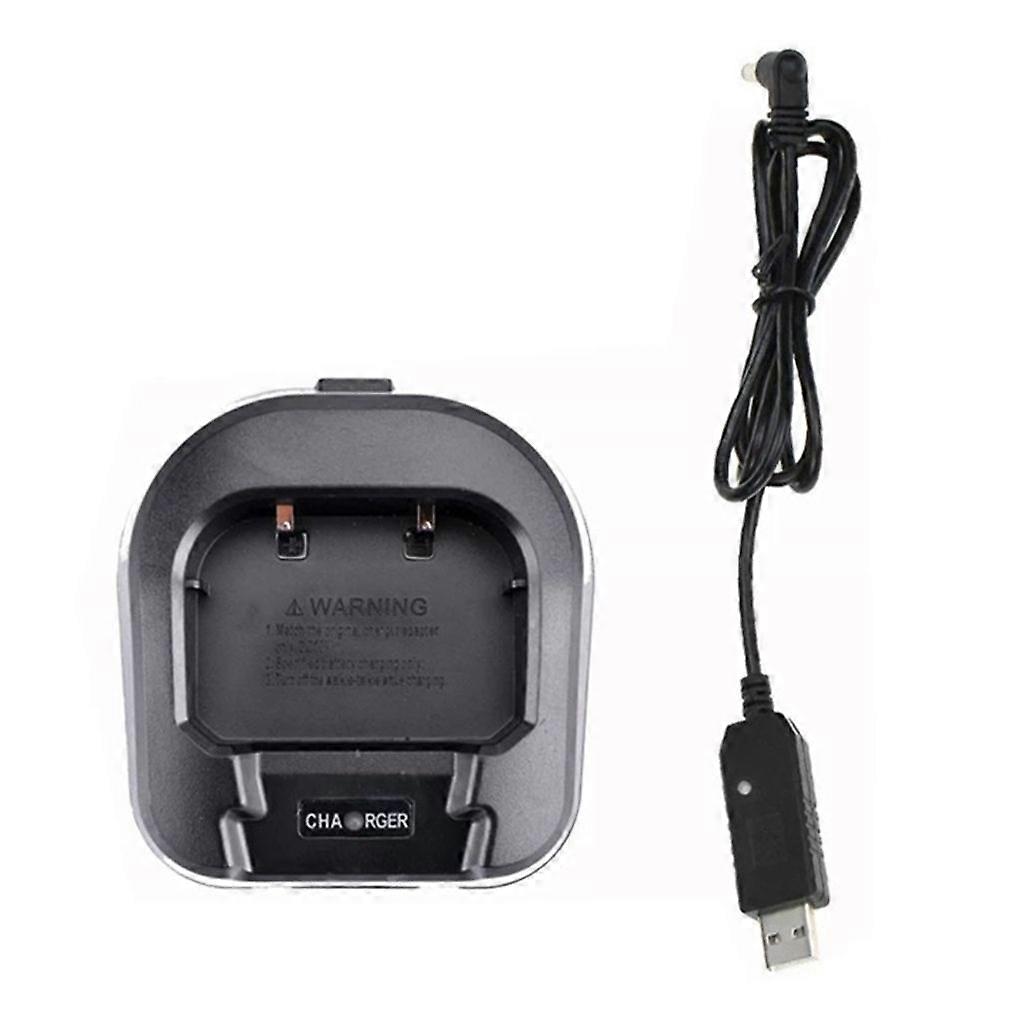 Φορητός φορτιστής USB Cable Car Desktop-Battery Charger-Base Adapter Walkie Talkie-Αξεσουάρ Συμβατό για BF-UV82 UV8D