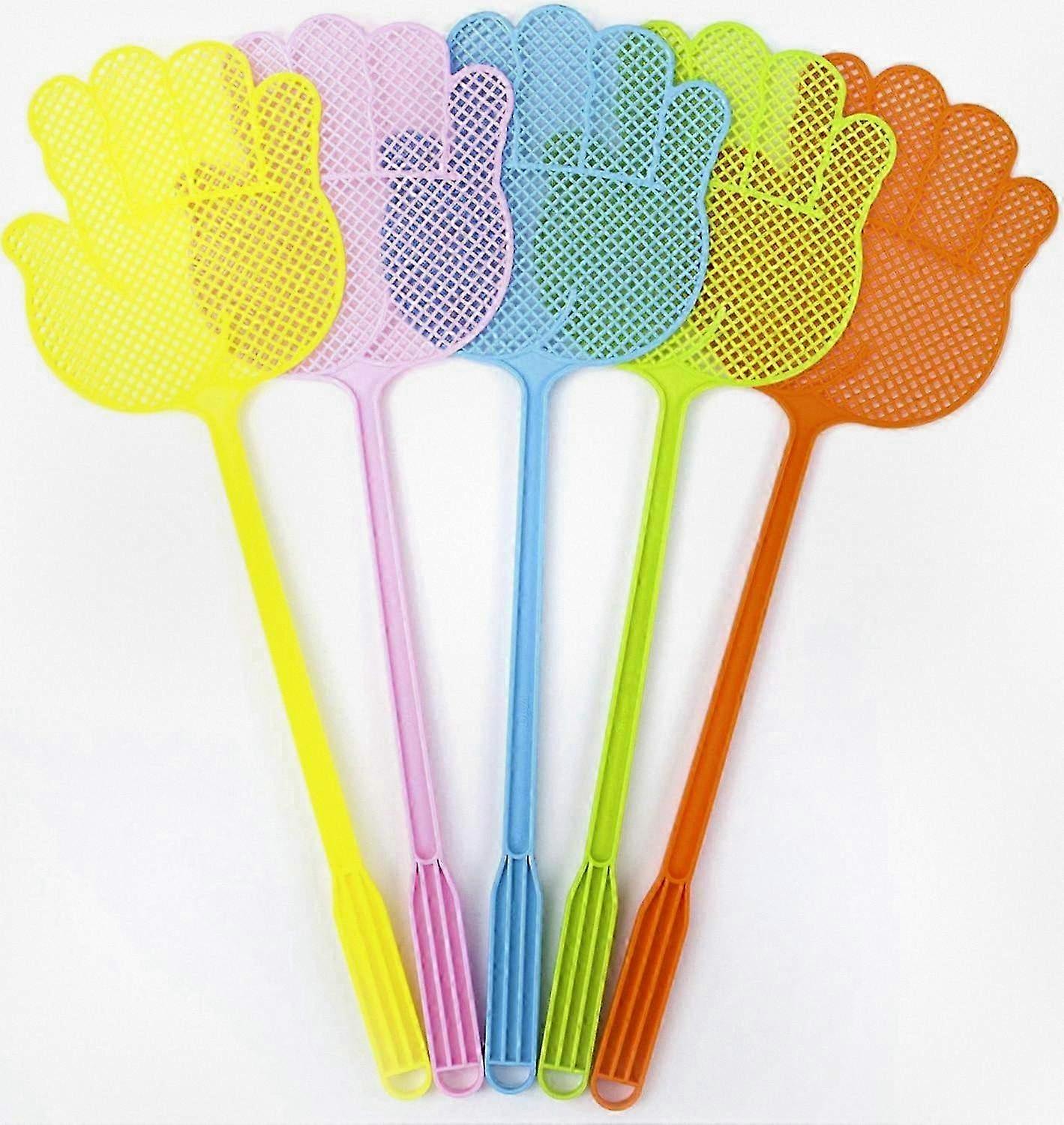 Long Handle Fly Swatter - Heavy Duty 1.09 Oz - Durable Multi-Color Pack