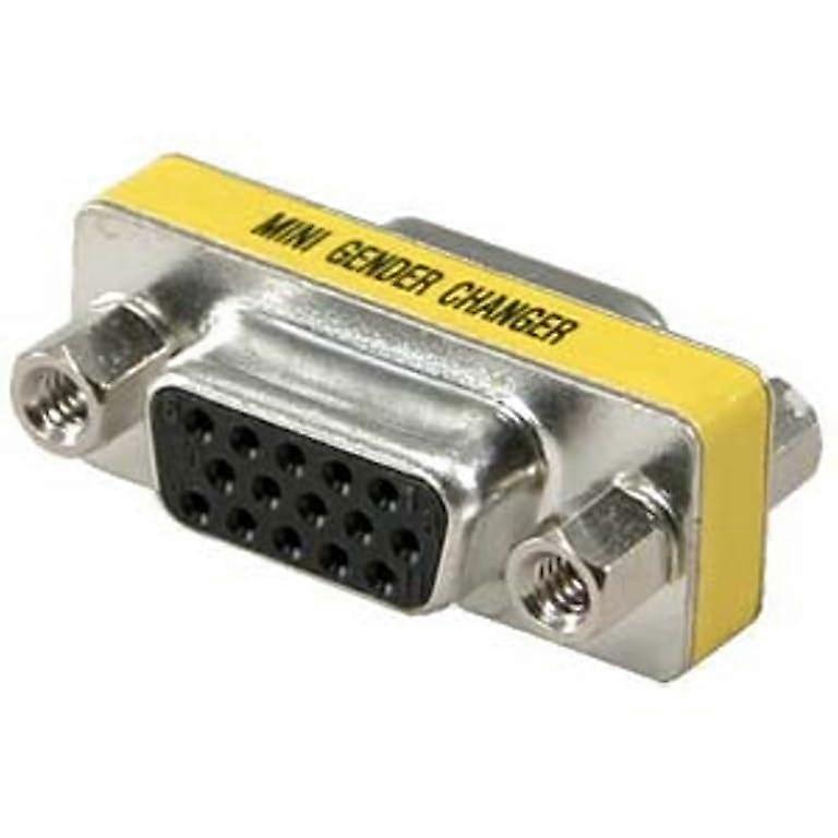 DB15HD Female/Female Mini Gender Changer Adapter, 10 Pack, Compatible with VGA, High-Quality Durable Connectors