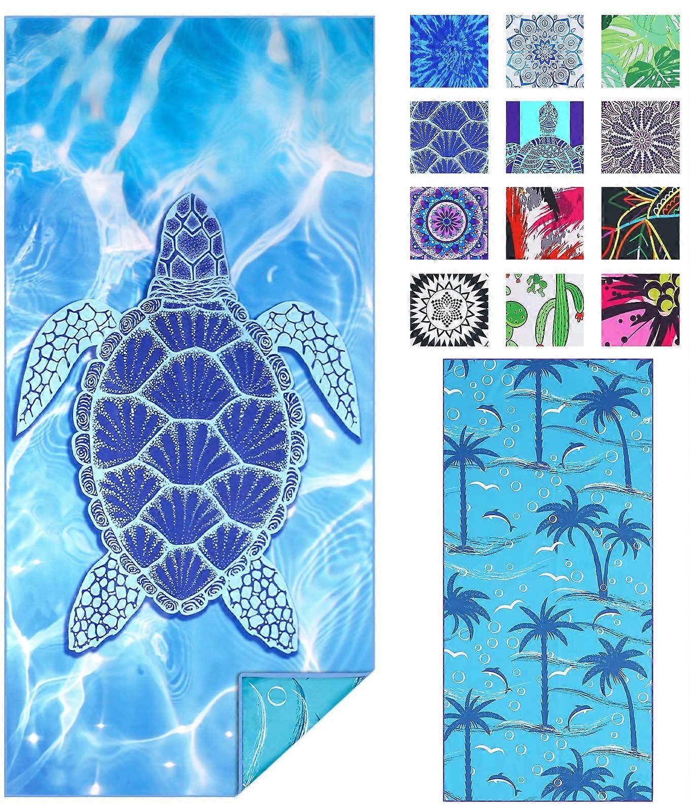 Extra Large Microfiber Beach Towel 71x32 Size Sand-Free Quick-Dry Thin