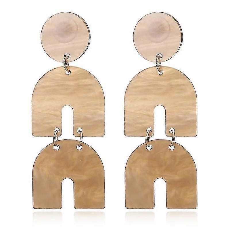 Horseshoe Shape Acrylic Dangle Earrings Geometry Acetic Acid Statement Jewelry