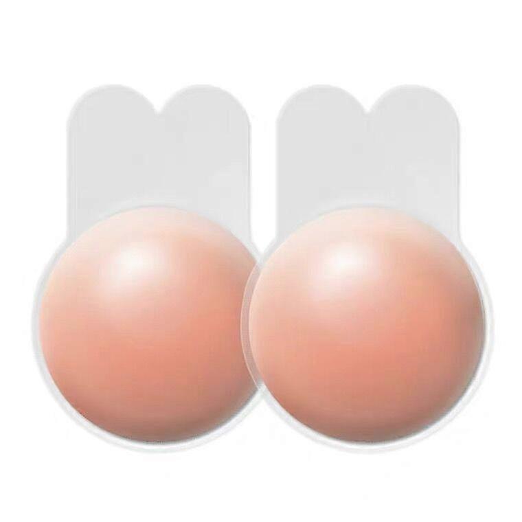 Soutiens-gorge collants invisibles avec adhésif silicone réutilisable pour le lifting des seins et des cache-mamelons pour femmes en rose