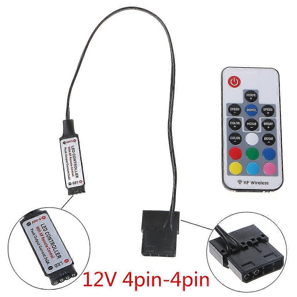 RGB Controller RF Wireless Fernbedienung für Gehäuse LED Licht 3 Pin 5V/4 Pin 12V