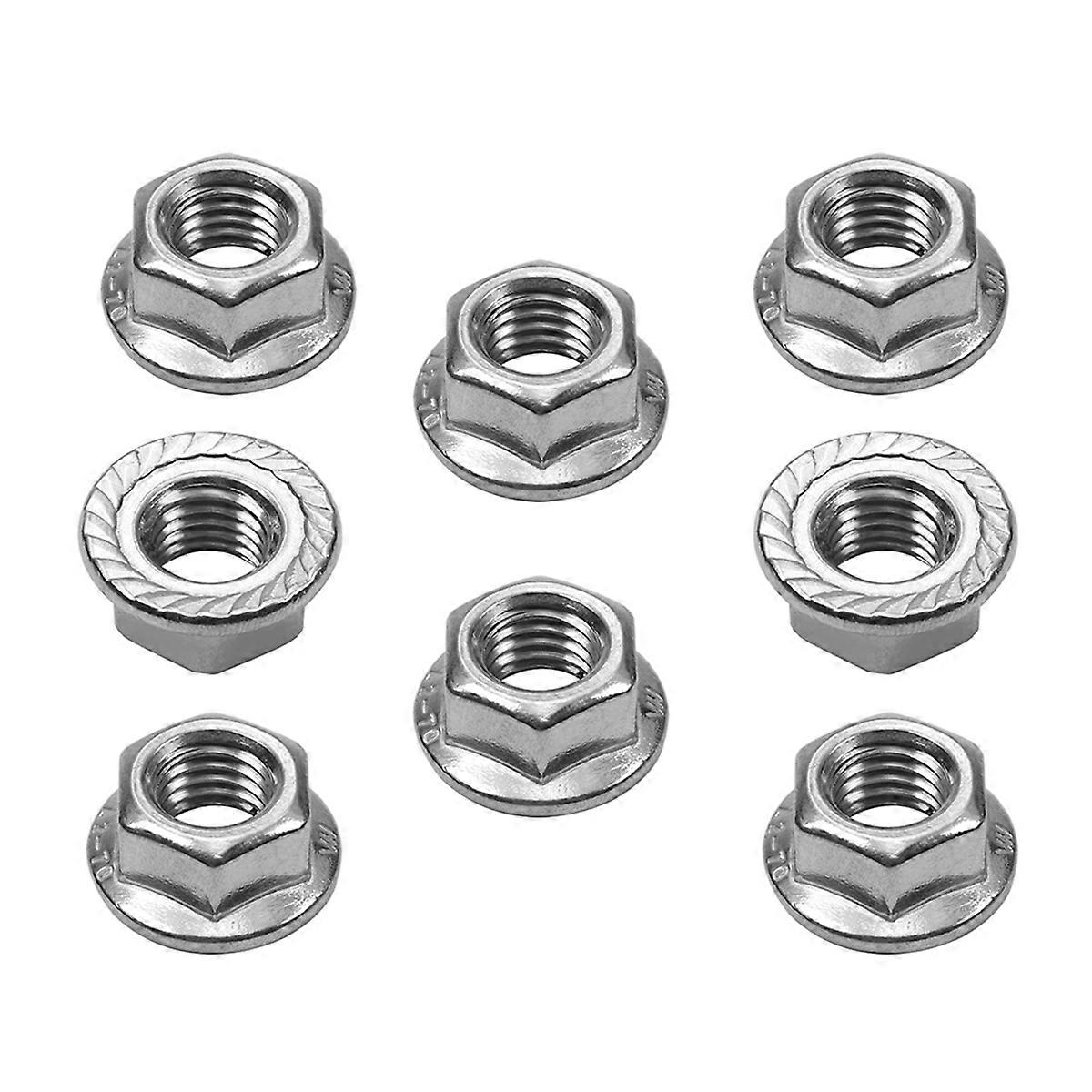 12 Pack M 12 Serrated Flange Hex Nuts, M12-1.75mm Hexagon Flange Nuts