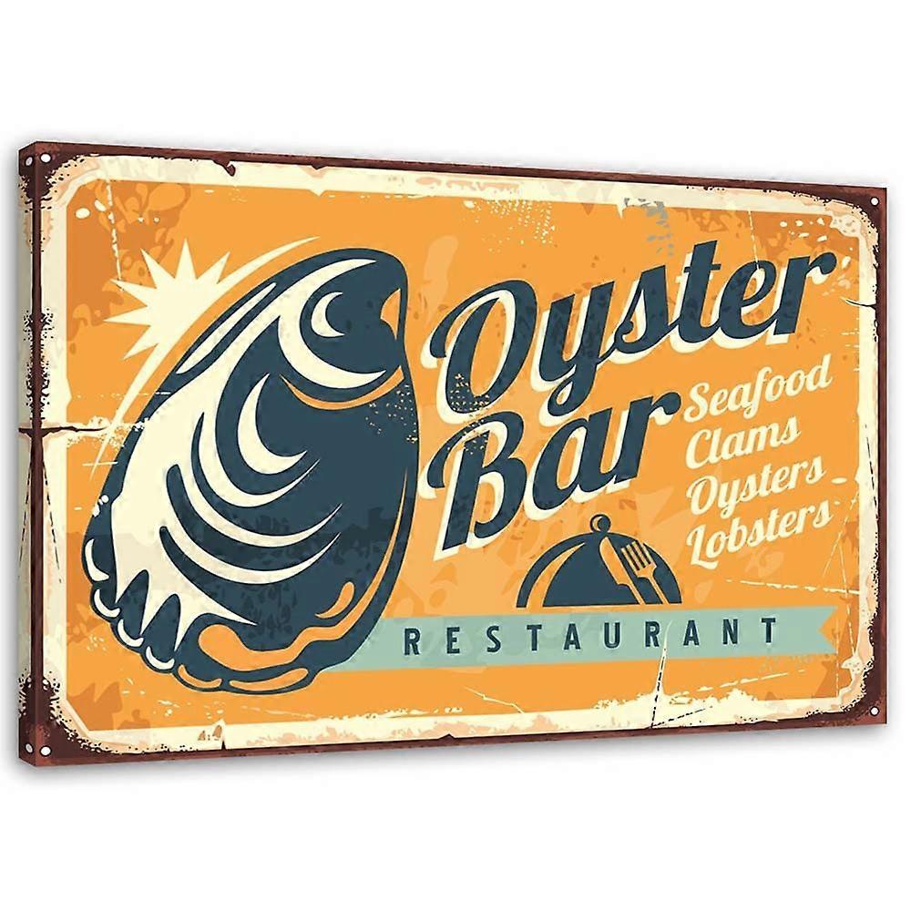 Obraz na plátne, Retro ustricový nápis - 120x80