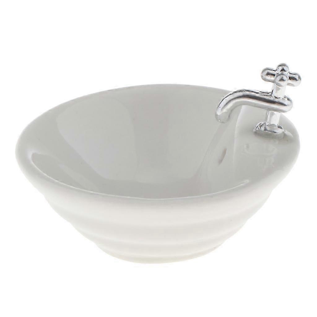 1:12 Miniatyr handfat handfat för dockhus badrumsmöbler